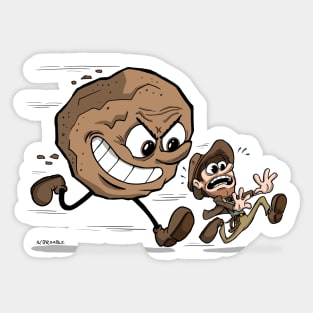 Indiana Jones vs. the Boulder Sticker